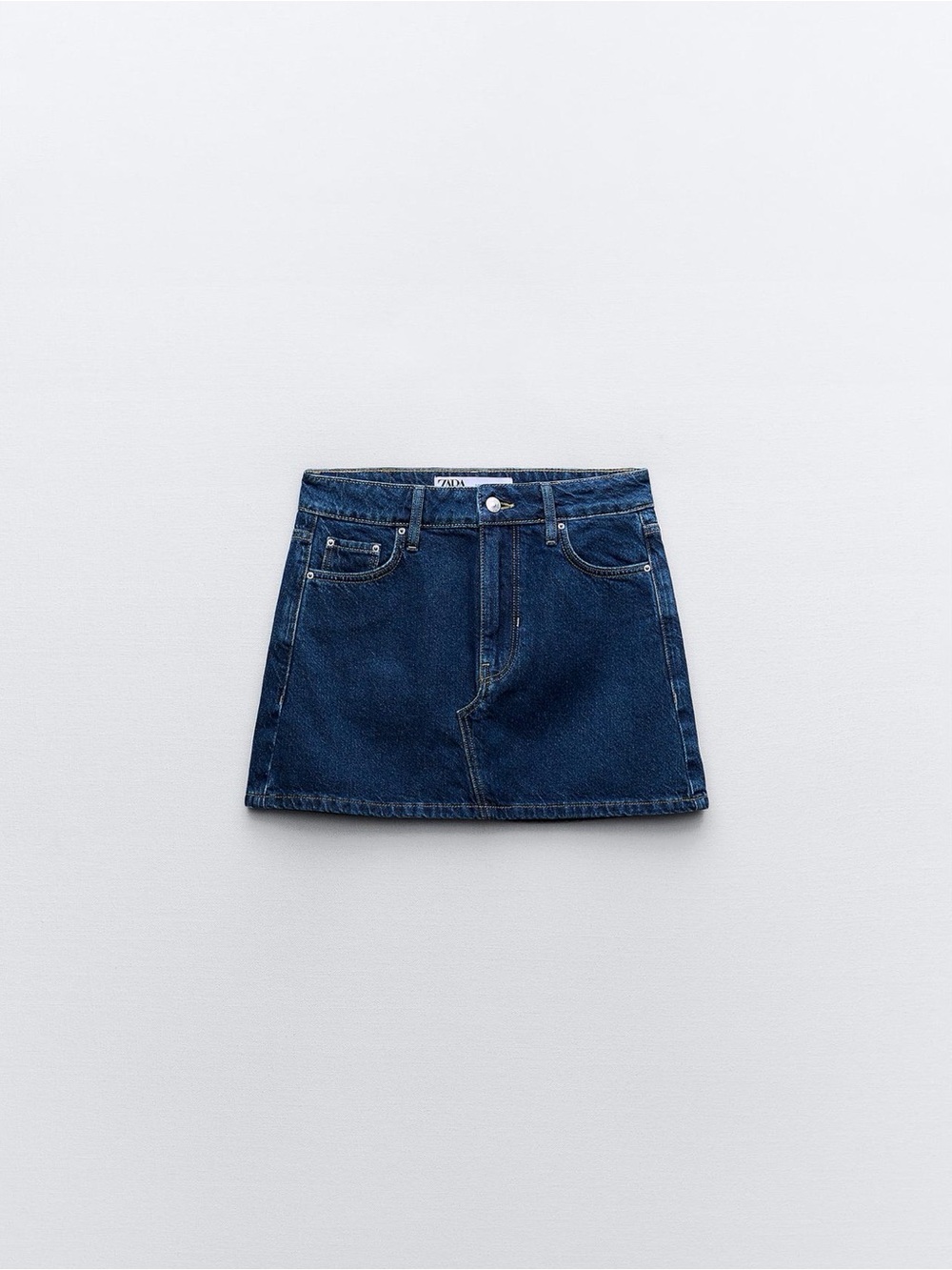 Zara Dark Blue Denim Mini Skirt